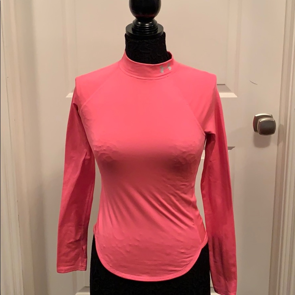 Pink long sleeve Under Armour shirt